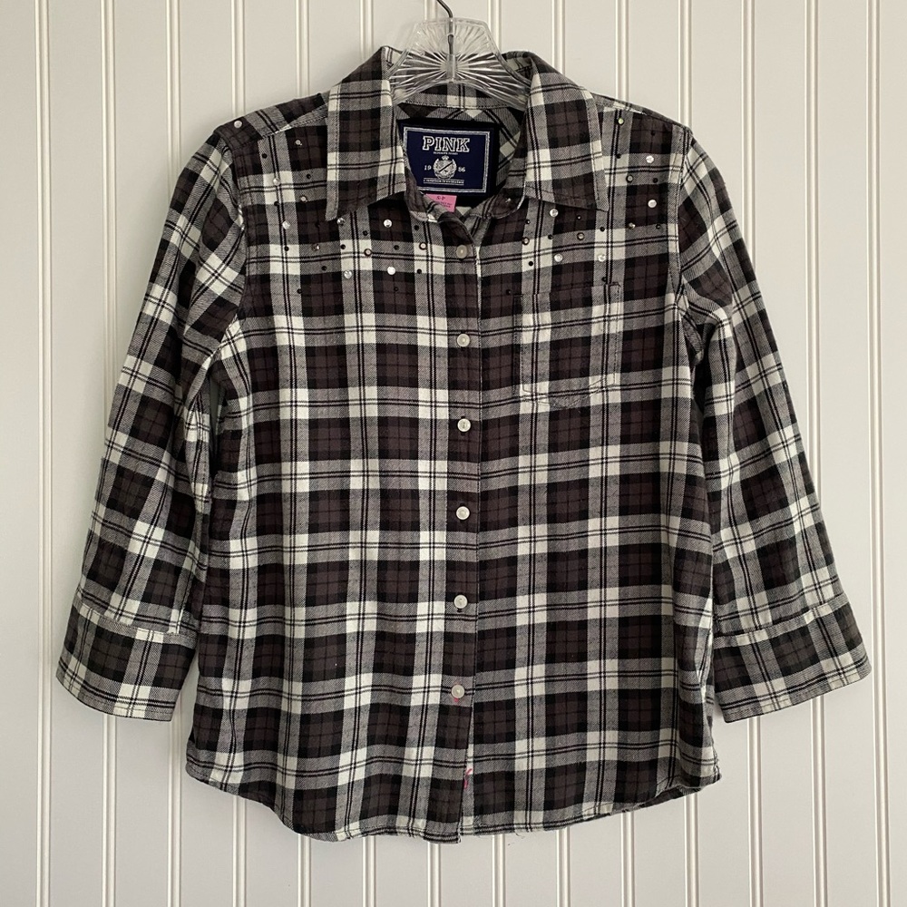 PINK Victoria’s Secret plaid flannel shirt SIZE SP